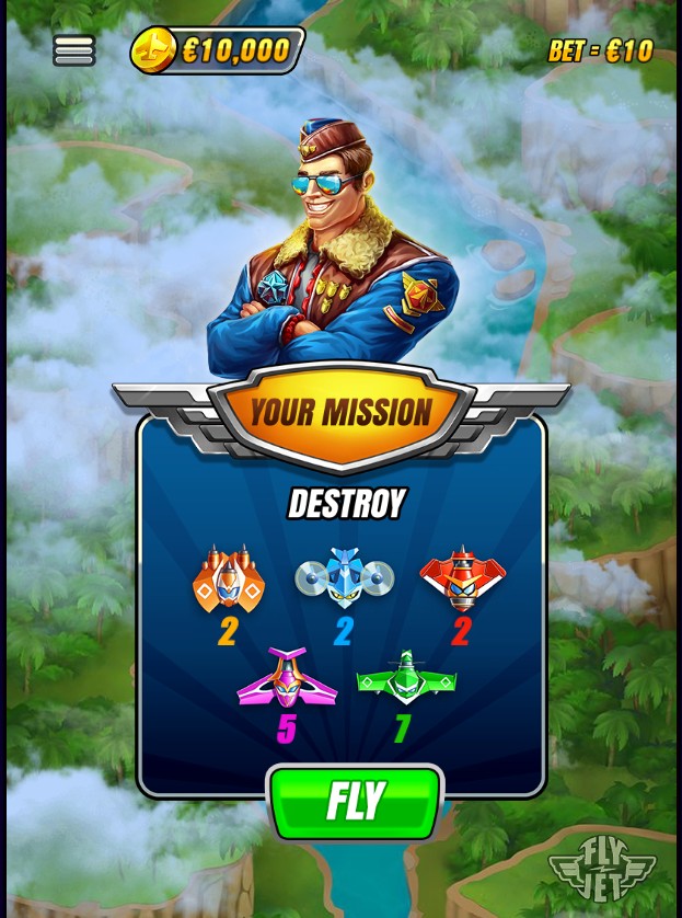 Gameplay in Fly jet 