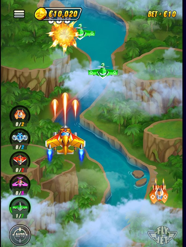 Gameplay in Fly jet 