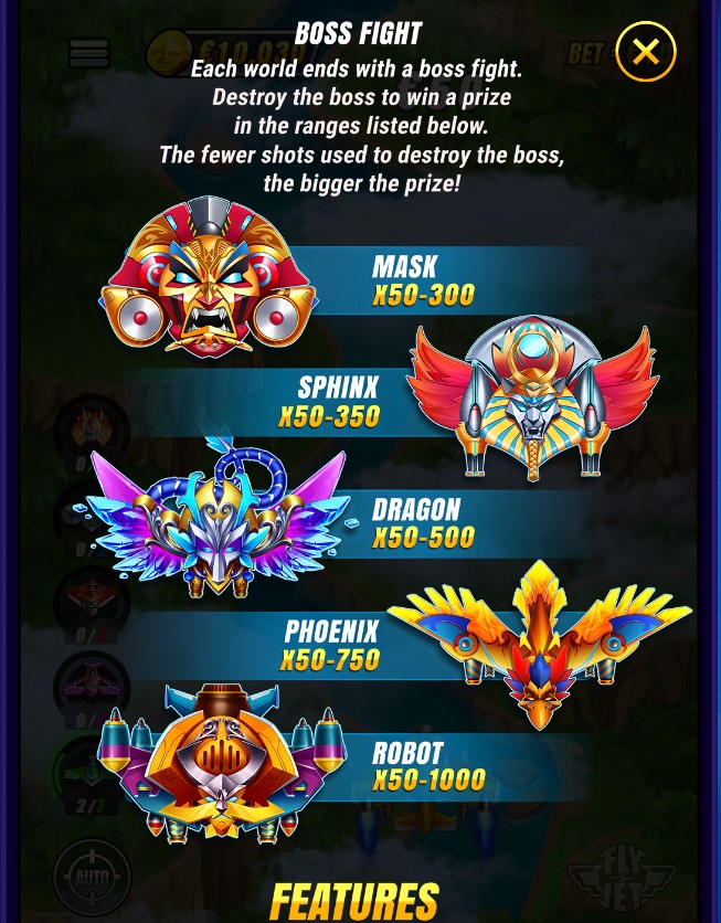 Gameplay in Fly jet 