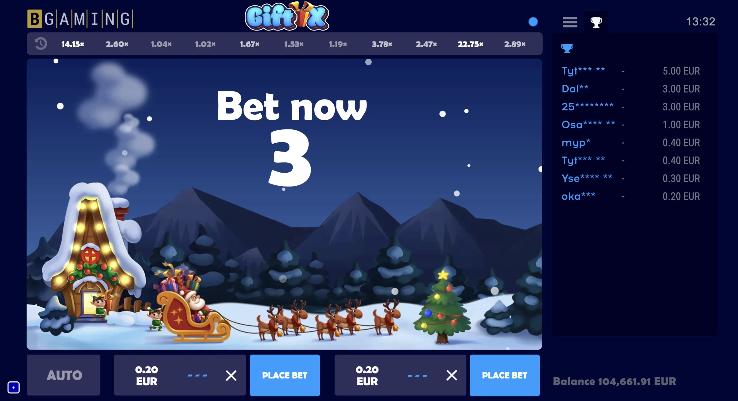 Gift X game interface