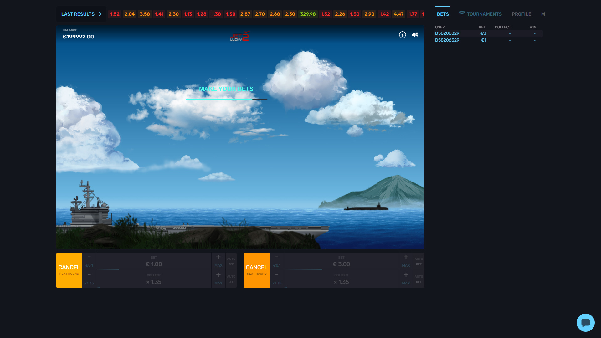 Jet Lucky 2 slot interface